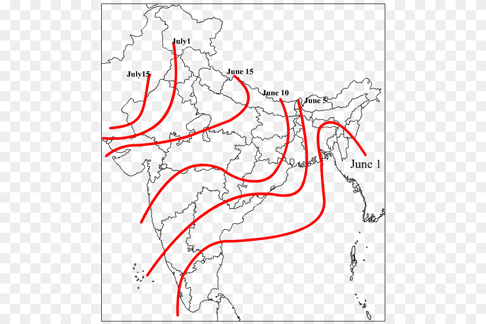 Direction Of Southwest Monsoon Over India, Light, Text, Handwriting Png