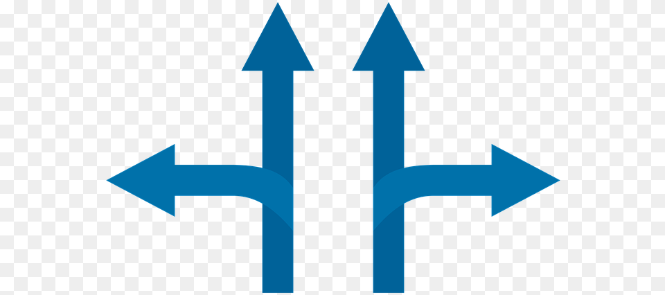 Direction Sign Left Right Turn Straight Arrow, Weapon, Trident Free Png