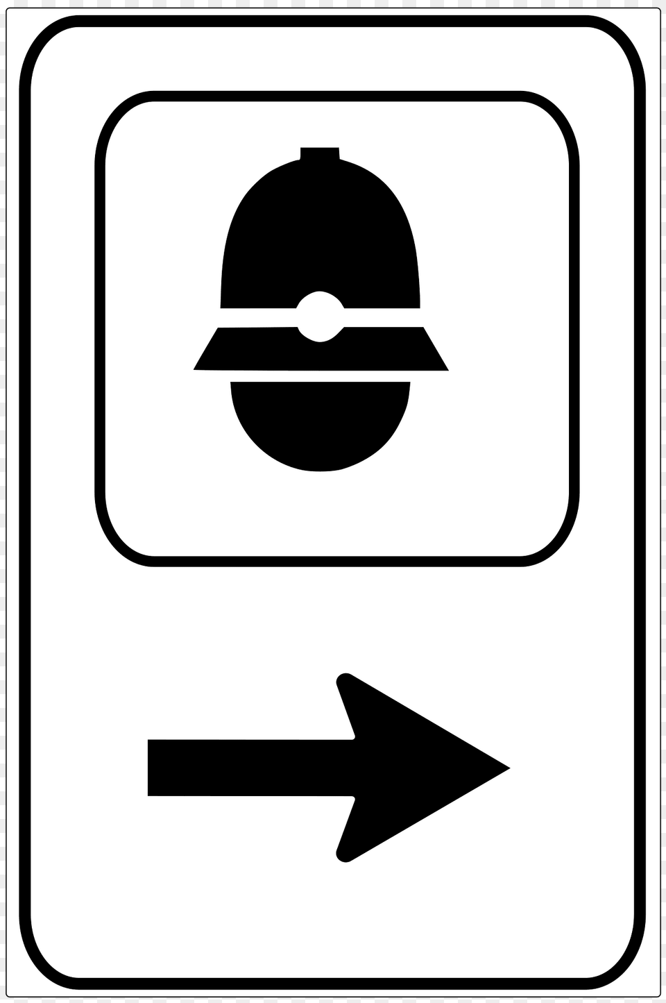 Direction To Service Shown In Urban Areas Clipart, Sign, Symbol, Road Sign, Device Free Png Download