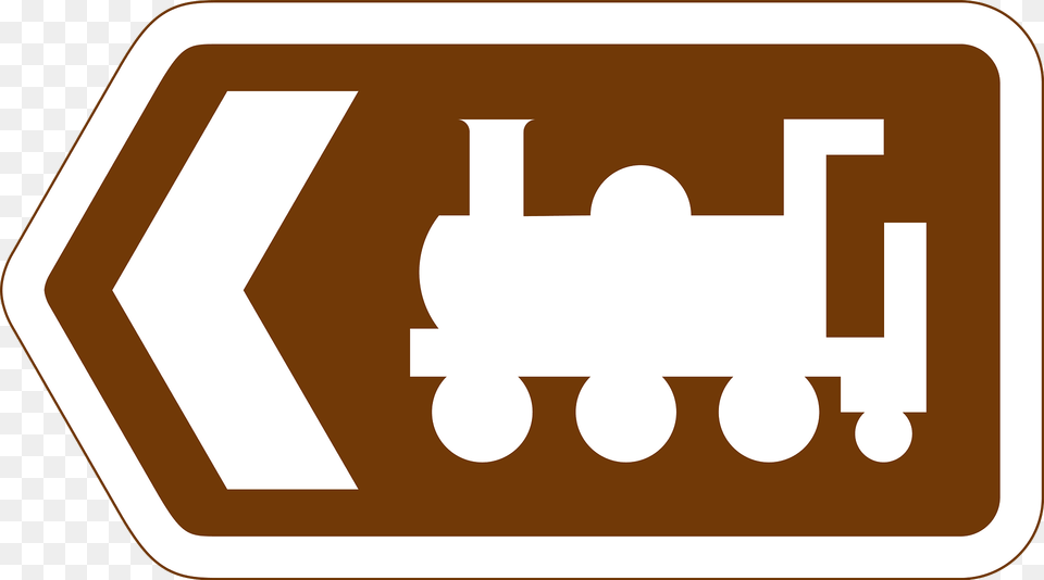 Direction To Tourist Attraction Indicated By A Symbol Clipart, Logo, First Aid, Railway, Train Png