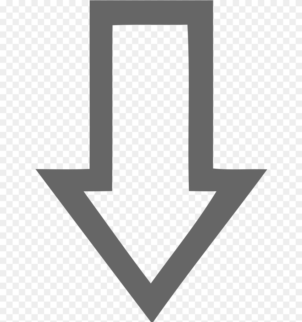 Directional Arrow Down Contour Icon Logo Vertical, Symbol Png Image