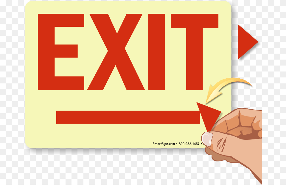 Directional Exit Signs With Arrows Exit Only Sign, First Aid, Body Part, Hand, Person Free Transparent Png