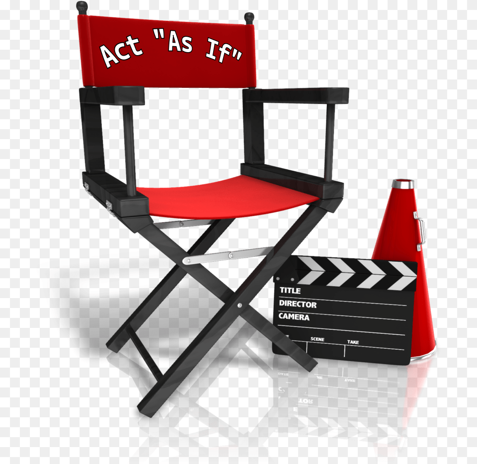 Director Chair Act As If Directors Chair Background, Furniture, Clapperboard Free Png Download