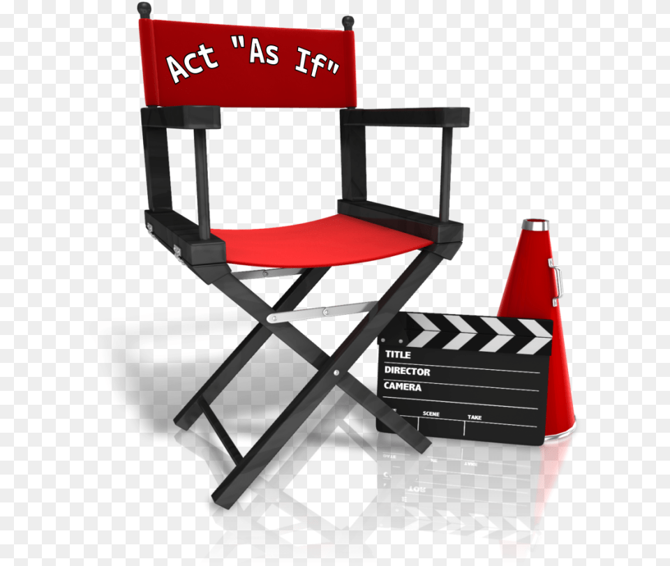 Director Chair Act As If Film Director Chair, Furniture, Clapperboard Free Png