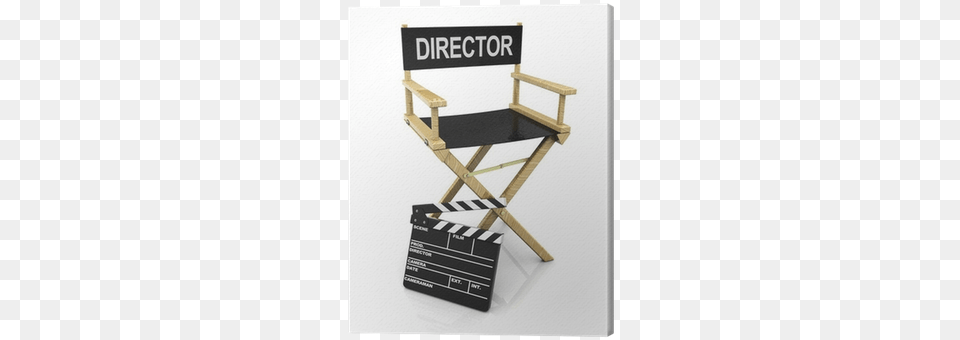 Director Chair And Clapboard, Canvas, Blackboard, Clapperboard, Furniture Free Png