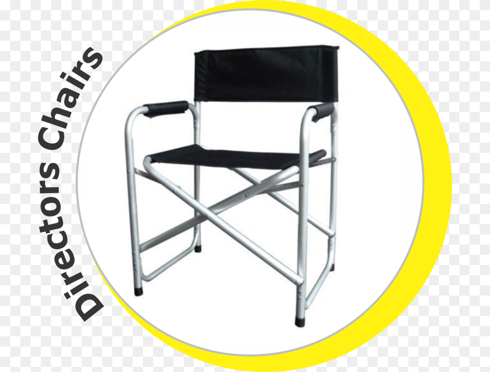 Director Chairs Hyfive Black Aluminium Directors Folding Chair Arm, Furniture, Canvas Png