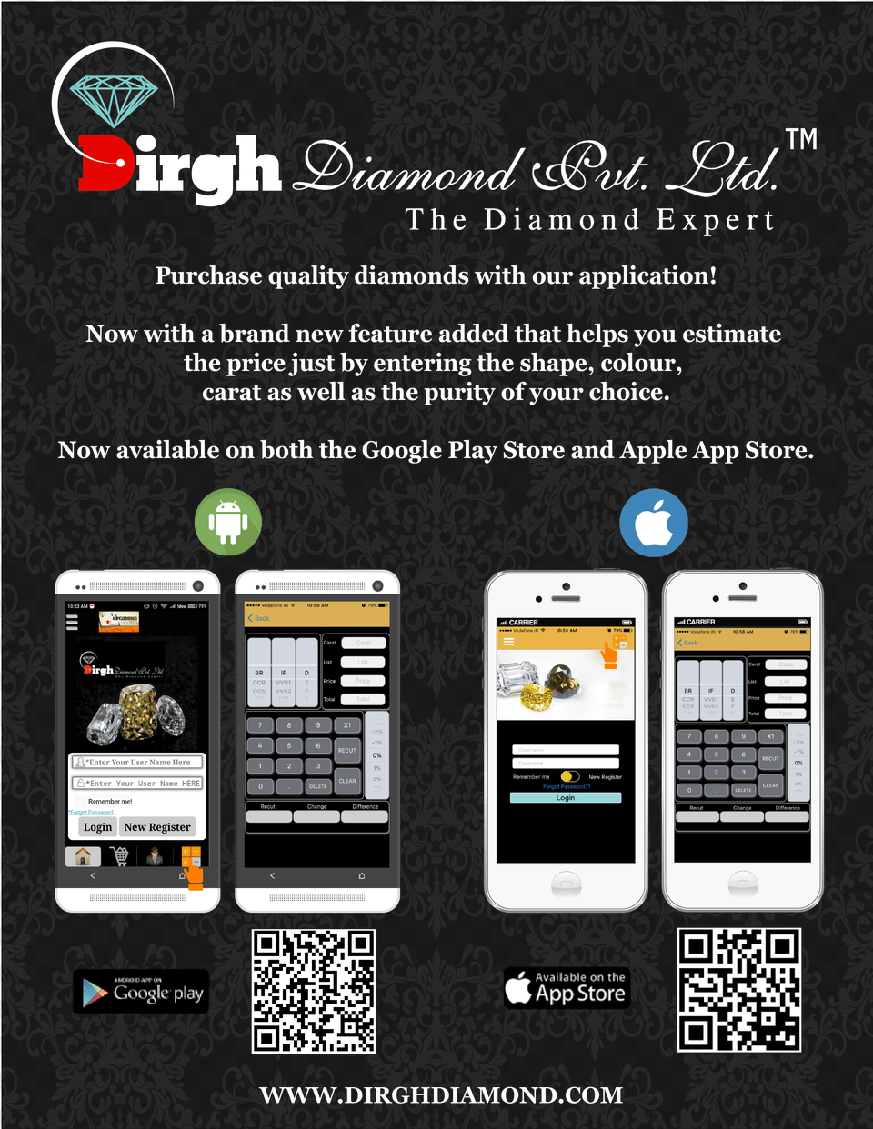 Dirgdiamond Experience Brand New Feature Of Dirgh Online Advertising, Advertisement, Poster, Electronics, Mobile Phone Free Transparent Png