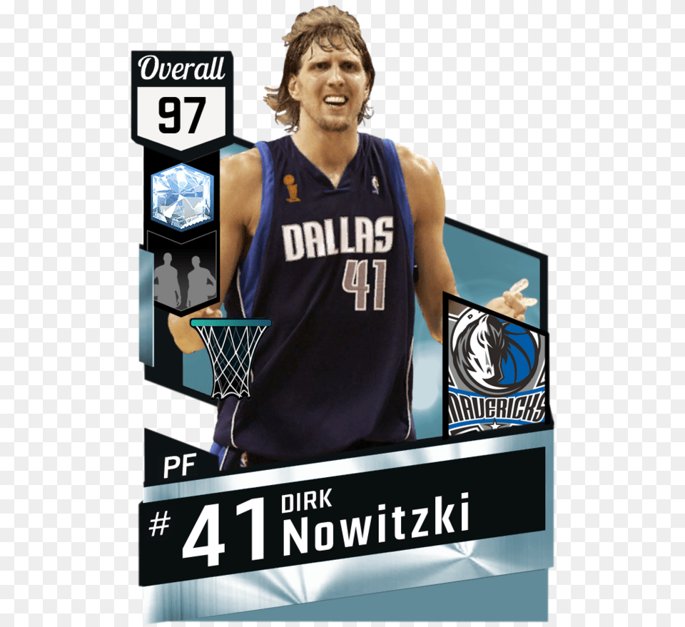 Dirk Nowitzki Myteam Diamond Card Giannis Antetokounmpo 2k Card, Adult, Person, Man, Male Free Png Download