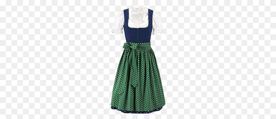 Dirndl Dress With Green Skirt, Blouse, Clothing, Costume, Person Png Image
