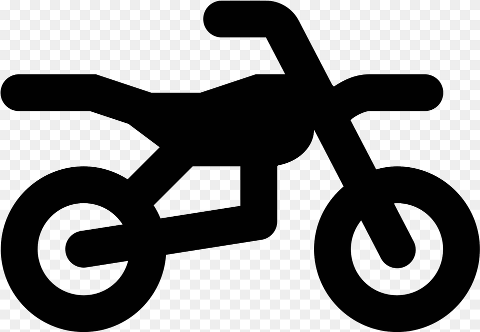 Dirt Bike Icon, Gray Png