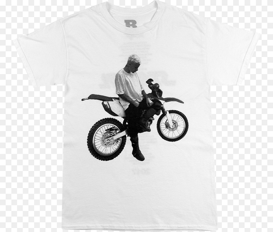 Dirt Bike Jerseys For Sale Justin Bieber Motorcycle Tee White Large, Clothing, T-shirt, Adult, Male Free Png