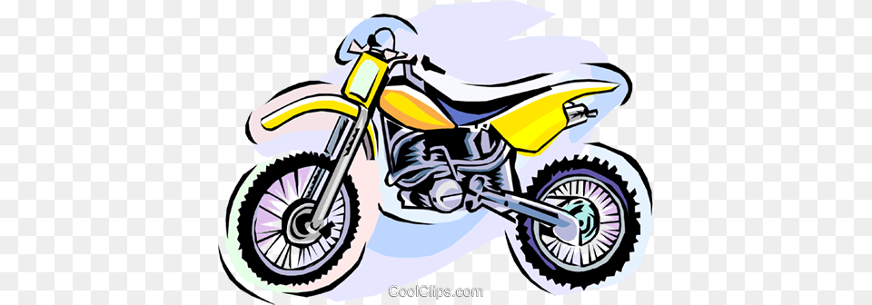 Dirt Bike Motorcycle Royalty Vector Clip Art Illustration, Transportation, Vehicle, Machine, Spoke Free Transparent Png