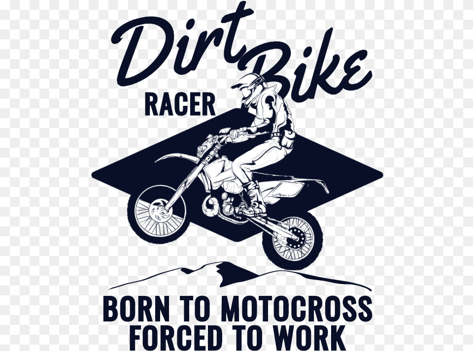 Dirt Bike Racer Motocross Shirt Design, Motorcycle, Transportation, Vehicle, Adult Free Transparent Png