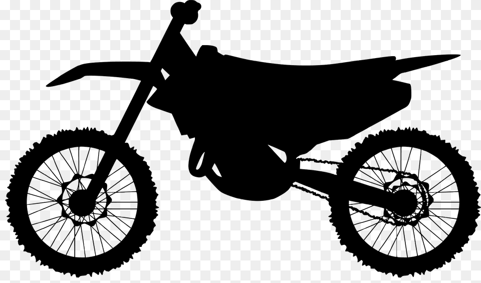 Dirt Bike Silhouette, Machine, Motorcycle, Spoke, Transportation Free Png