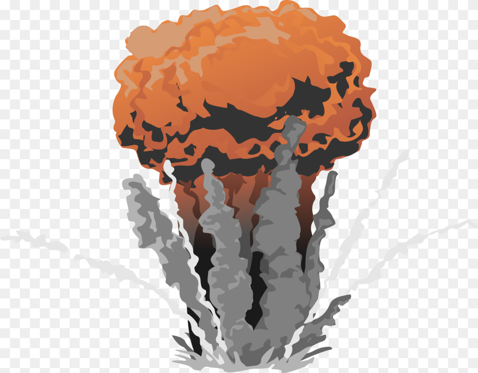 Dirt Explosion Transparent Atomic Bomb Gif, Person, Fire Png Image
