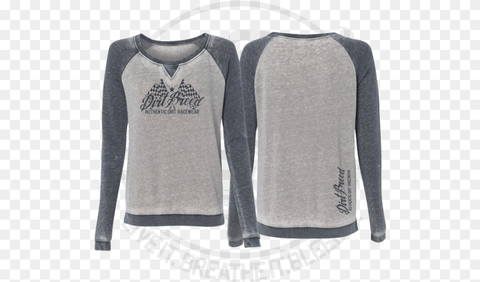 Dirtbreed Ladies Checkered Flag Zen Crewneck Cement Quidditch, Clothing, Long Sleeve, Sleeve, Knitwear Free Png Download