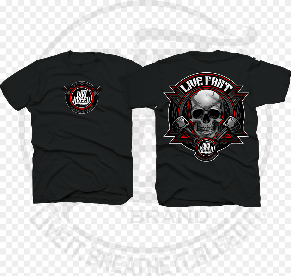 Dirtbreed Lifestyle Dirt Track Racing Apparel Live Crest, Clothing, Shirt, T-shirt, Face Png