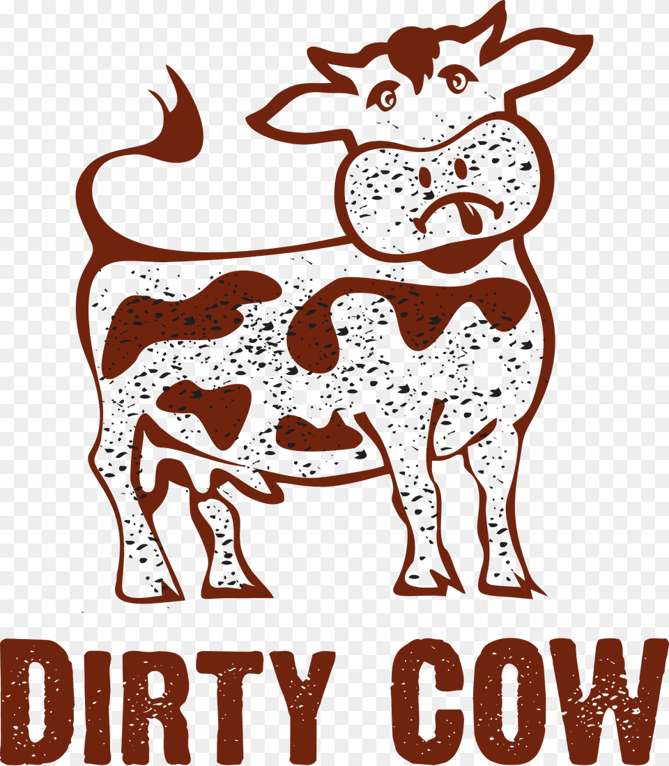 Dirty Cow Clipart, Animal, Cattle, Livestock, Mammal Free Transparent Png