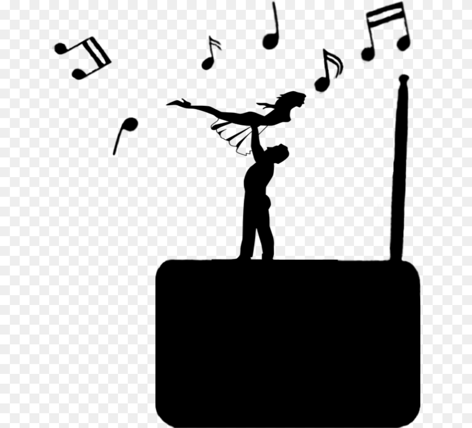 Dirty Dancing On Radio Silhouette, Gray Free Png Download