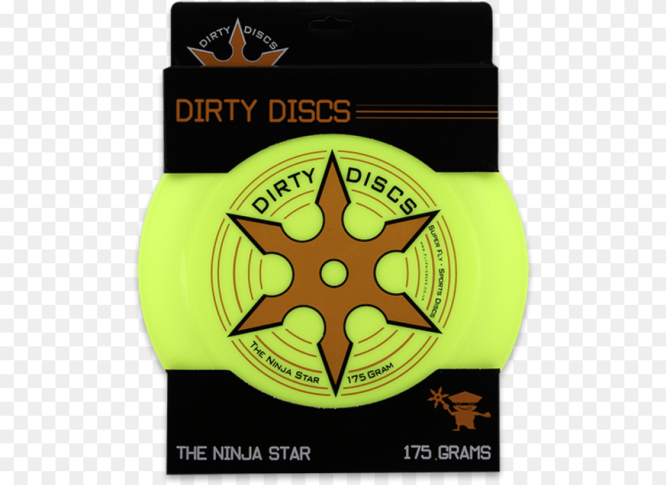 Dirty Disc Ninja Star Frisbee Label, Can, Tin, Toy, Symbol Png Image