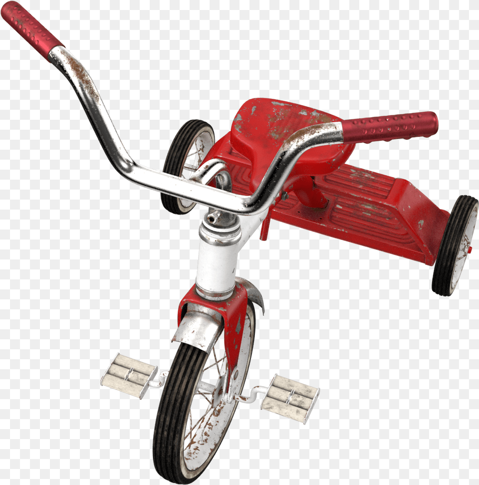 Dirty Vintage Tricycle Tricycle, Vehicle, Transportation, Wheel, Machine Png Image