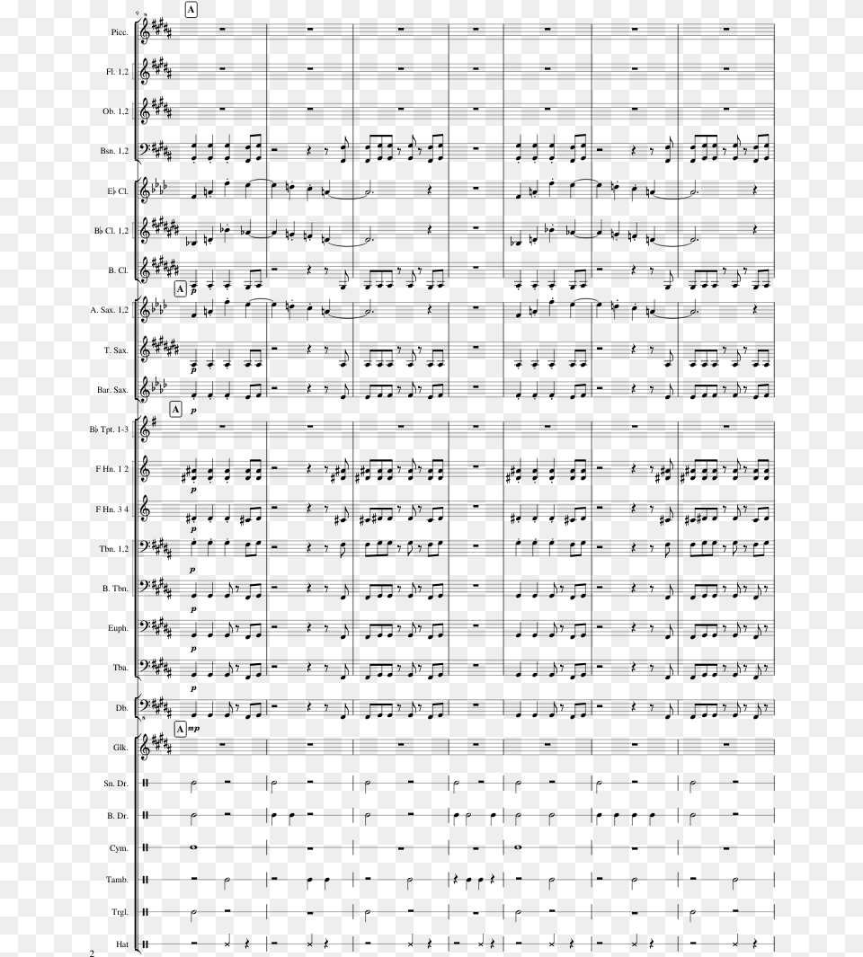 Dirty Work For Brass Band Sheet Music Composed By Austine, Gray Free Transparent Png