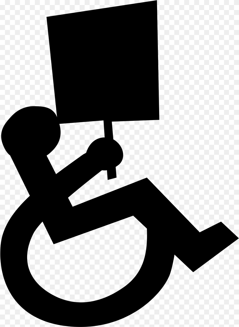 Disability Disabled Parking Permit Wheelchair International Disability Mono, Gray Free Png