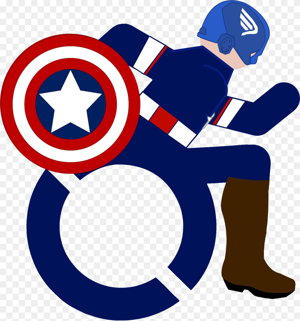 Disabled Captain America New Logo Silla De Ruedas Full, Helmet Png