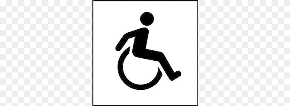 Disabled Handicap Symbol Sign, Silhouette, Device, Grass, Lawn Png