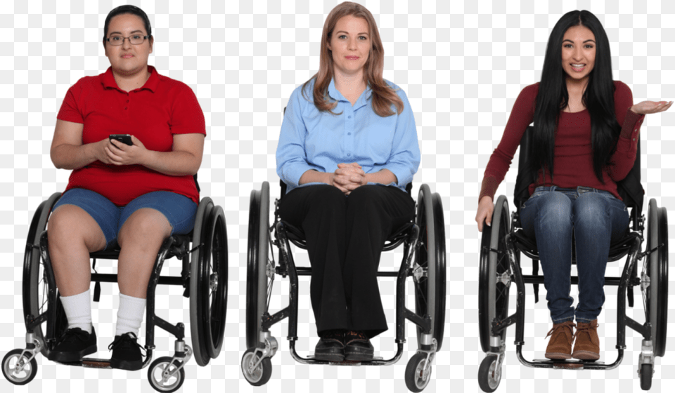 Disabled Wheelchair People Cut Out, Woman, Mobile Phone, Person, Phone Free Png Download