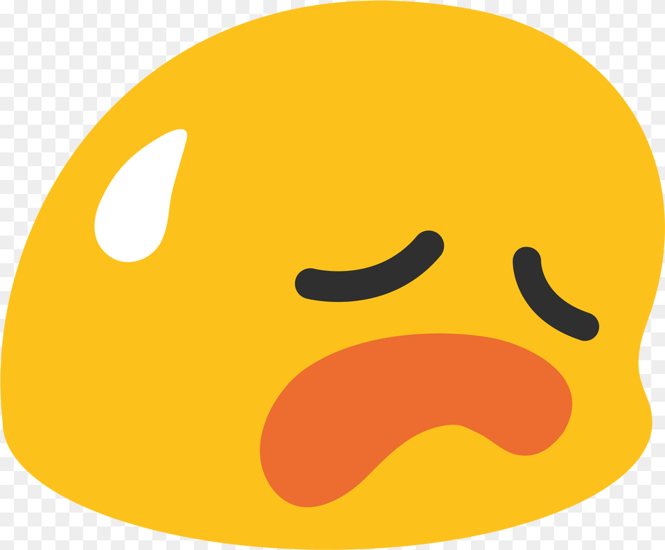 Disappointed But Relieved Face Emoji Disk, Clothing, Hat, Swimwear Free Png Download