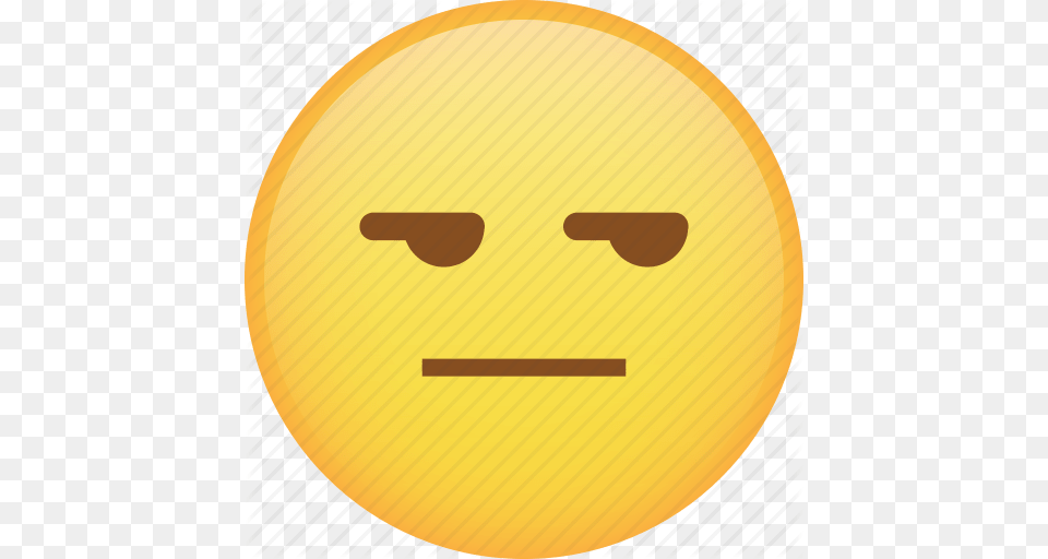 Disappointed Emoji Emoticon Envy Smiley Smirk Icon, Nature, Outdoors, Sky, Disk Free Png