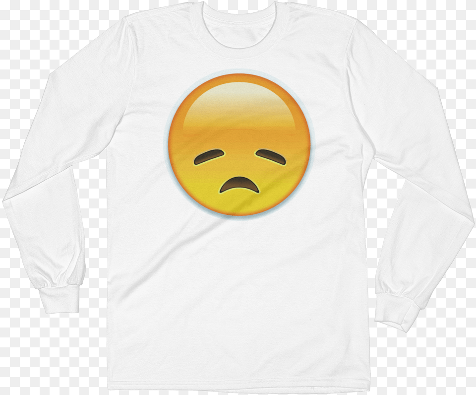 Disappointed Emoji Smiley, Clothing, Long Sleeve, Sleeve, T-shirt Free Png
