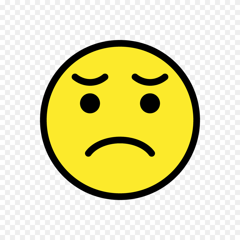 Disappointed Face Emoji Clipart, Head, Person, Logo Png Image