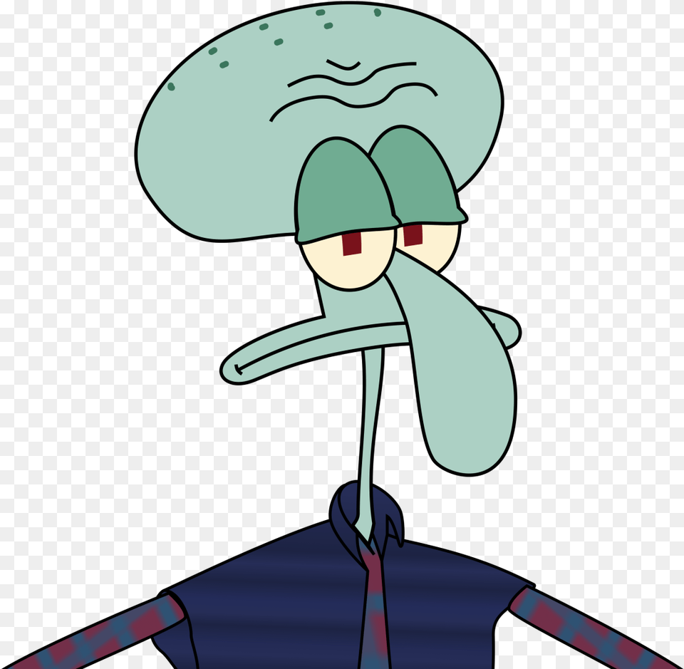 Disappointed Squidward By Andrew Colclough Fictional Character, Cartoon, Baby, Person, Face Free Png Download