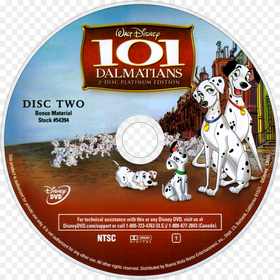 Disc 101 Dalmatians Platinum Edition Dvd, Disk, Animal, Canine, Dog Free Png Download