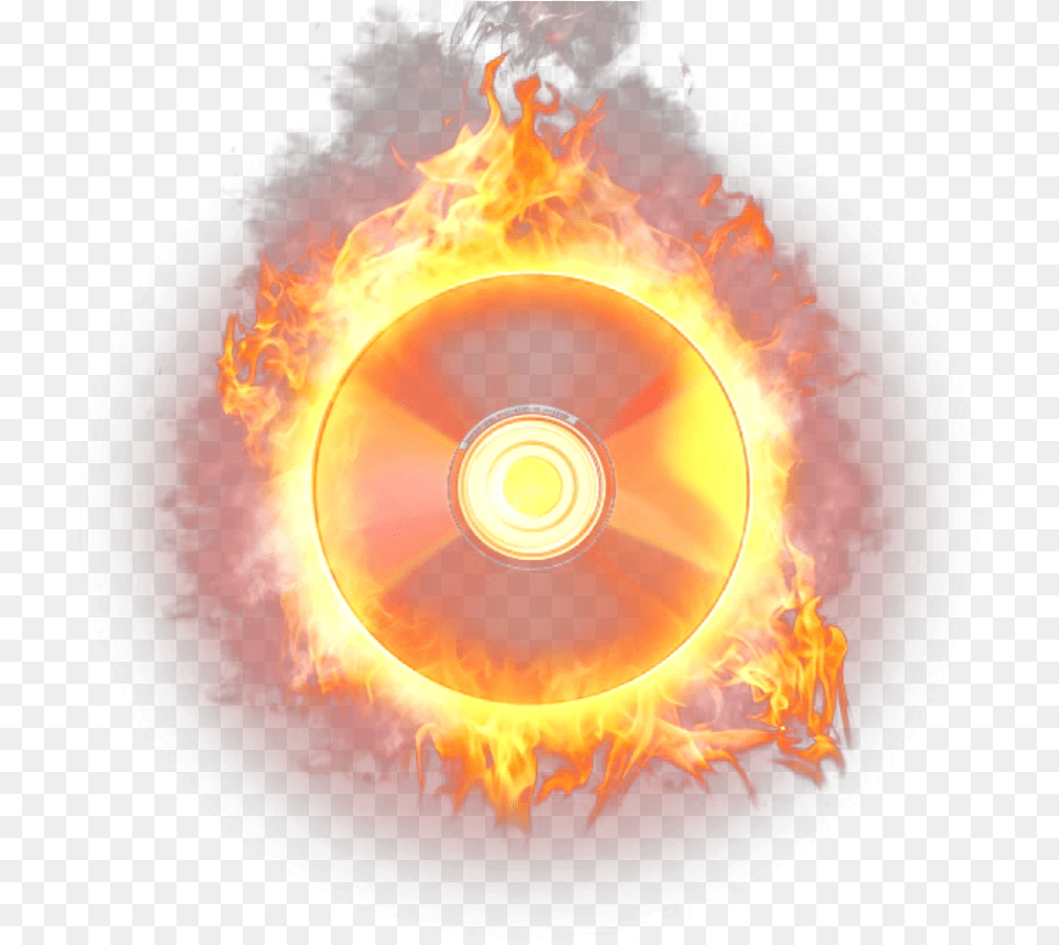 Disc Cd Burn Burning Wavy Wave Fire Firing Circle Round Compact Disc, Flame, Disk, Dvd Free Transparent Png