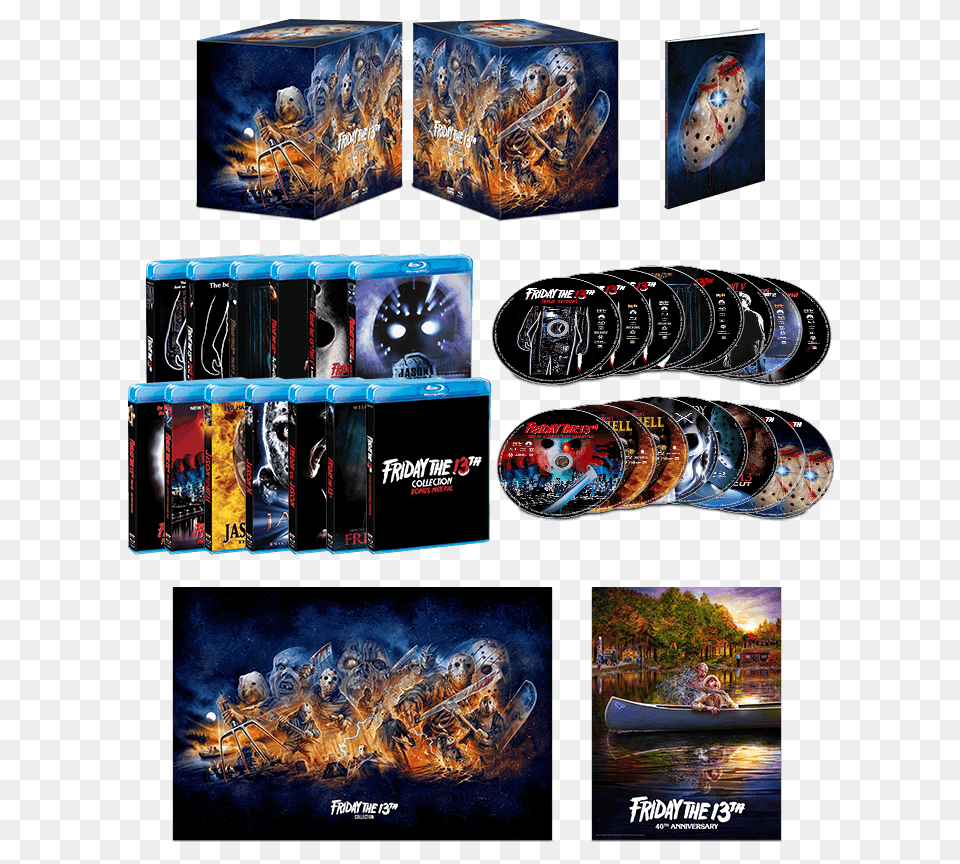 Disc Friday The 13th Blu Scream Factory Friday The 13th Box Set, Art, Collage, Transportation, Rowboat Free Png Download