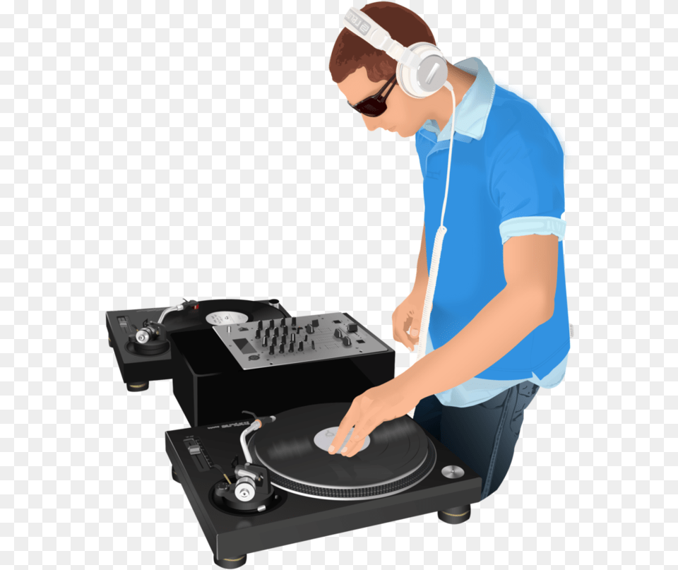 Disc Jockey Dj Mixer Music Disc Jockey, Electronics, Headphones, Adult, Male Png Image