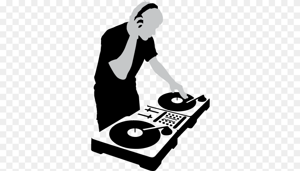 Disc Jockey Silhouette Dj Turntable, Stencil, Baby, Person, Face Free Png Download