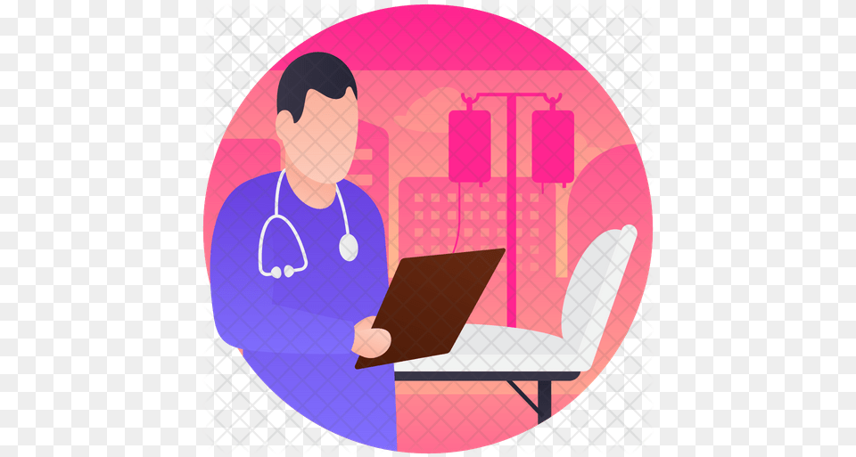 Discharge Patient Icon Of Rounded Style Discharge, Computer, Electronics, Laptop, Pc Free Png