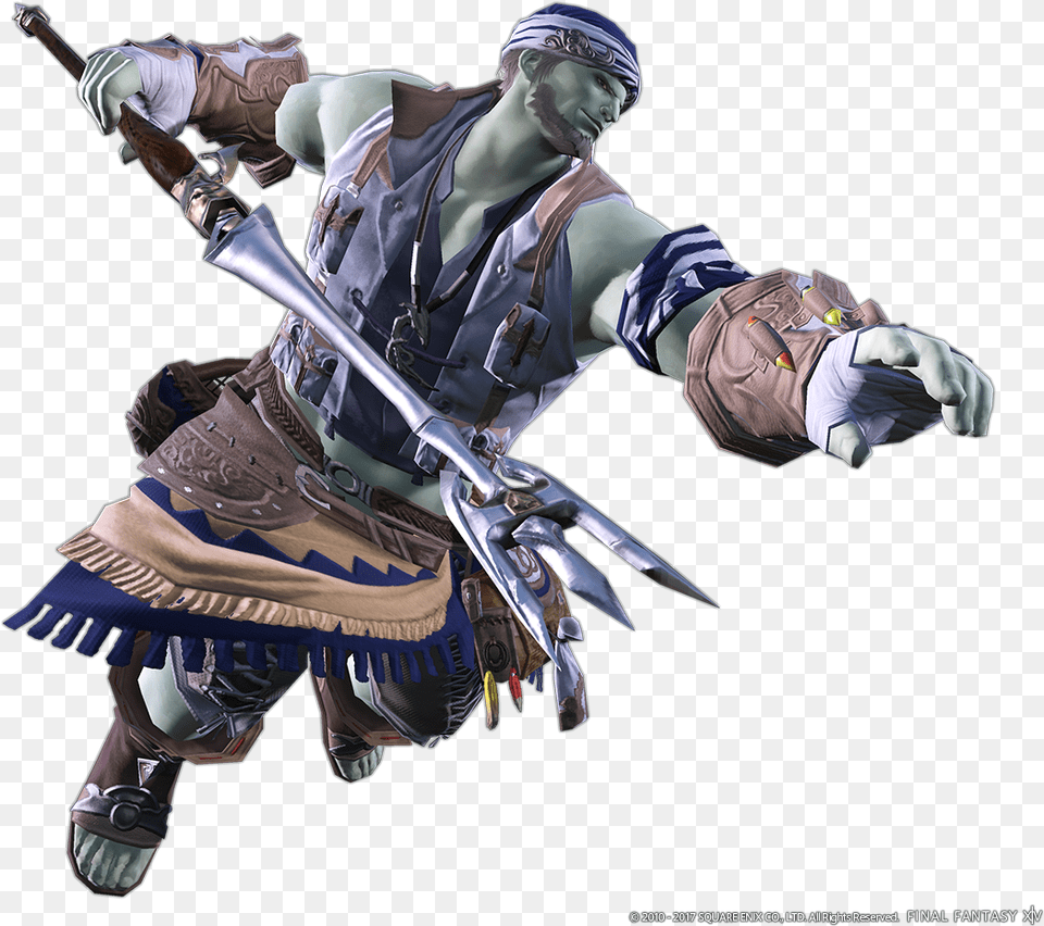 Disciple Of The Landdisciple Of The Hand Gear Ffxiv Fisher, Sword, Weapon, Adult, Male Png