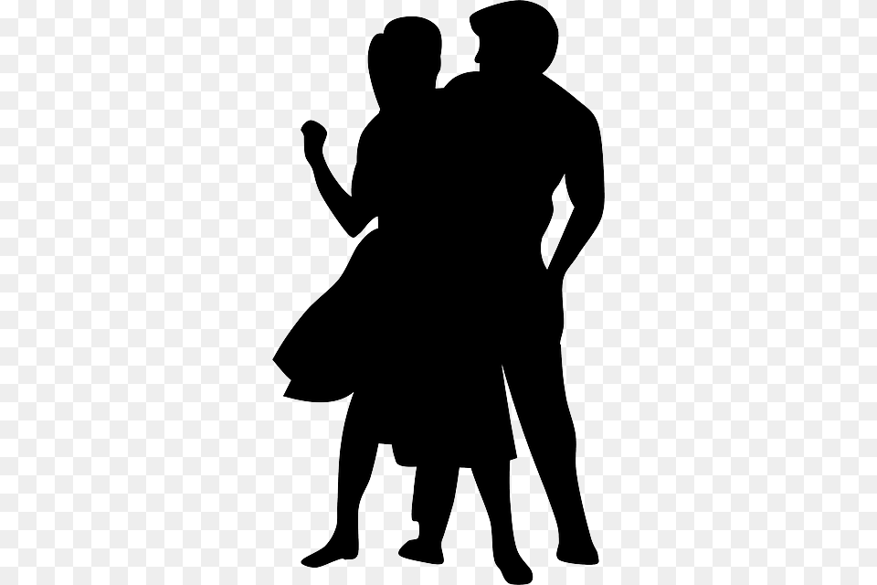Disco Dance Music People Silhouette Couple Dancer Dancing Clip Art, Adult, Male, Man, Person Free Png Download