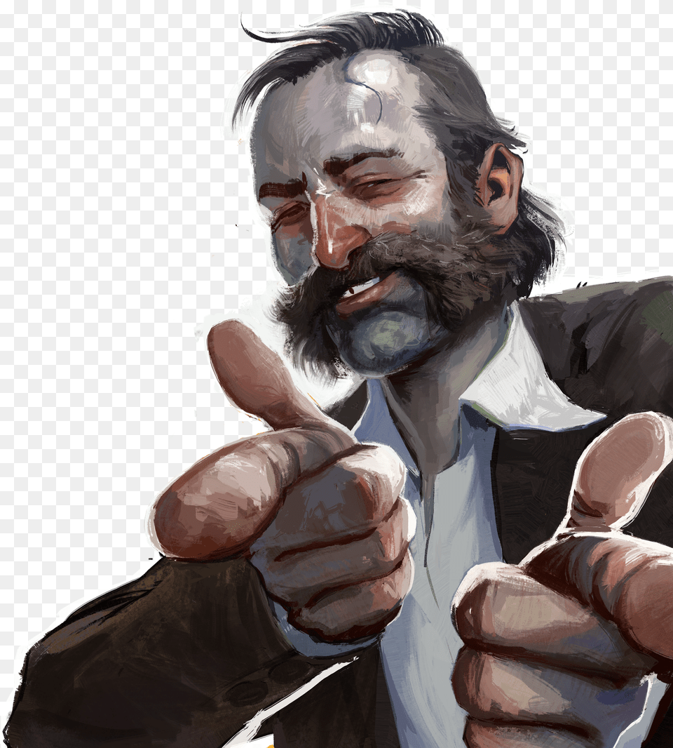 Disco Elysium Character Art, Adult, Body Part, Finger, Hand Free Png Download