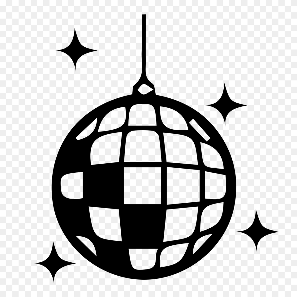 Disco Party Icon, Gray Png