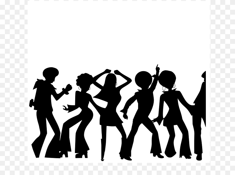 Disco People Dancing Vector Graphic On Pixabay Transparent Disco Dancer Silhouette, Adult, Stencil, Person, Woman Png