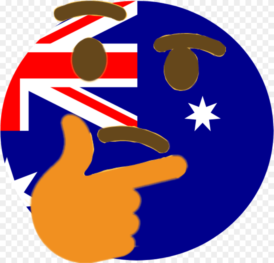 Discord Emoji Thonk Australia Country Map, Body Part, Finger, Hand, Person Png Image