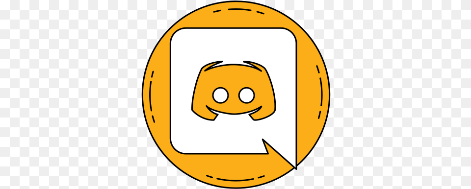 Discord Icon Of Famous Logos In Orange Circle, Disk Free Transparent Png