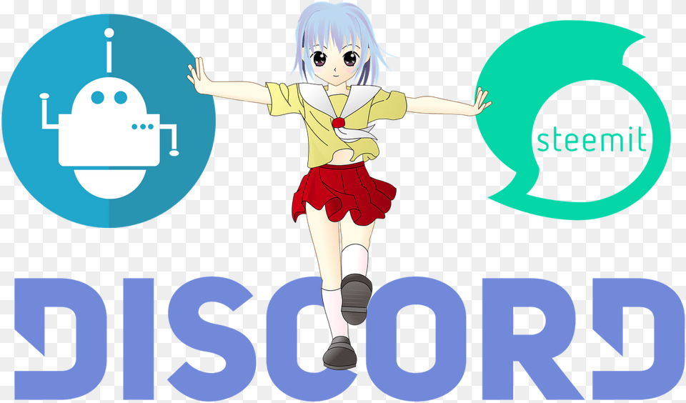 Discord Logo Walking Girl Full Size Image Discord Logo, Adult, Female, Person, Woman Free Transparent Png