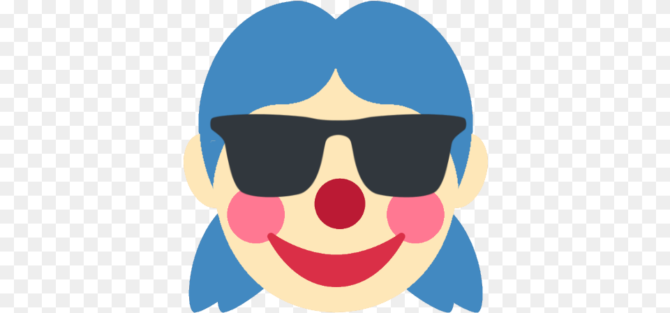 Discord Pleading Emoji Transparent Clown, Accessories, Sunglasses, Baby, Person Free Png Download
